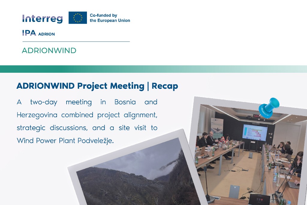 Completato l'incontro del progetto ADRIONWIND in Bosnia ed Erzegovina
